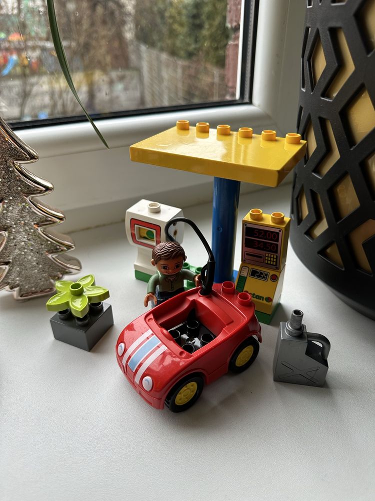 Klocki Lego duplo unikat stacja octan auto dystrybutor z dźwiękiem