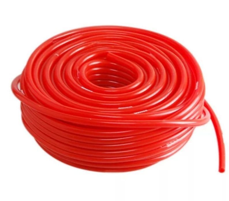 5 Metros Tubo Vácuo 4mm Silicone - Vermelho