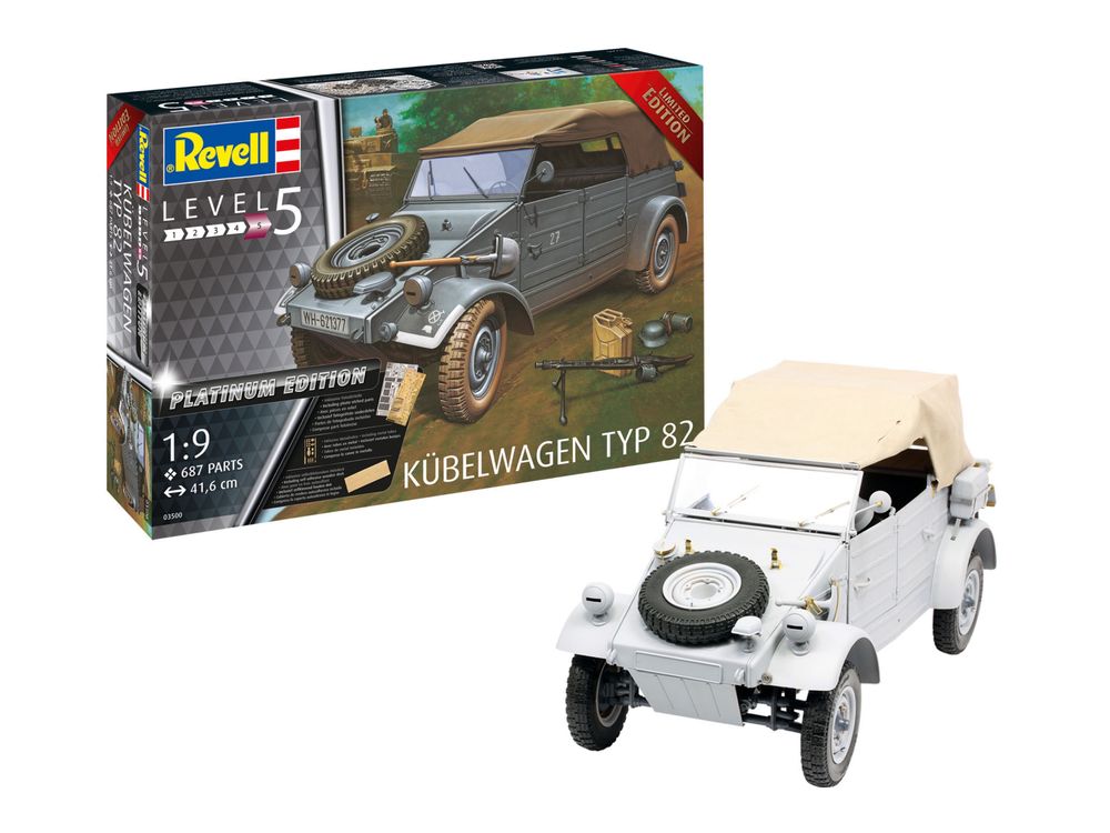 POJAZD model 1/9 Revell 03500 samochód KUBELWAGEN TYP 82 PLATINUM ED