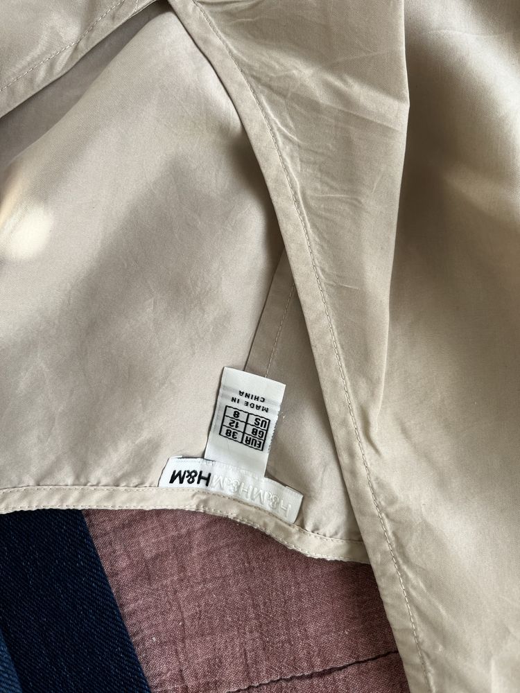 100% jedwab jedwabna bluzka kimonowa H&M M beżowa