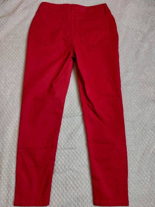 Nowe czerwone spodnie damskie F&F SKINNY, rozmiar 38 (M)