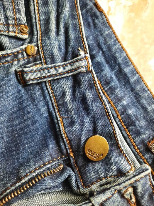 Jeansy Gucci z lampami logowane + dresowe gratis! TANIO!