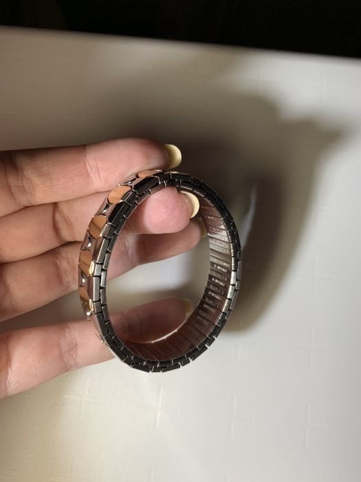 Pulseira aço com dourado