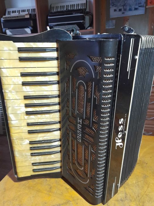 Akordeon HESS 80 basów IV chóry strój francuski /musette/
