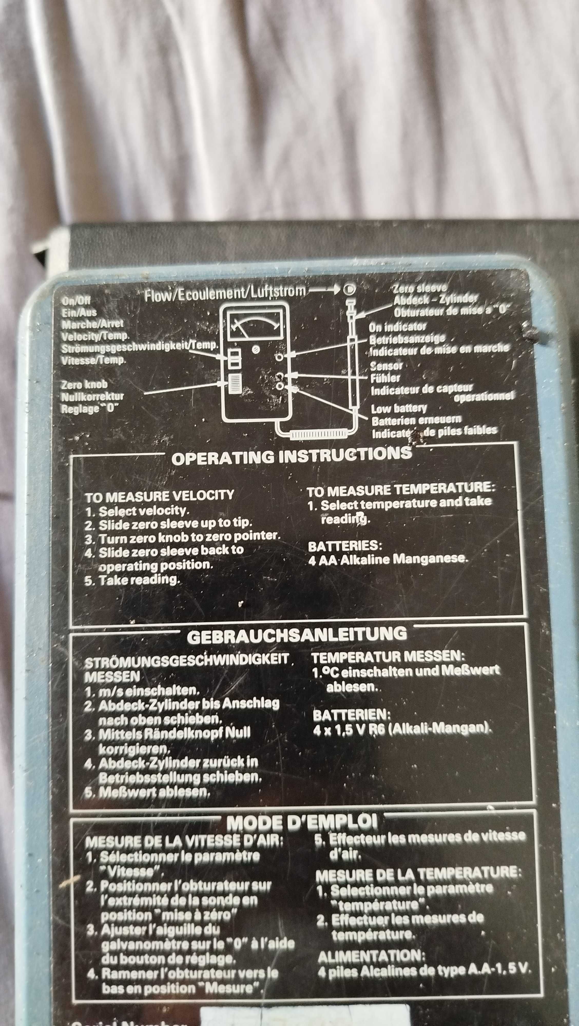 Airflow ta2 anemometro
