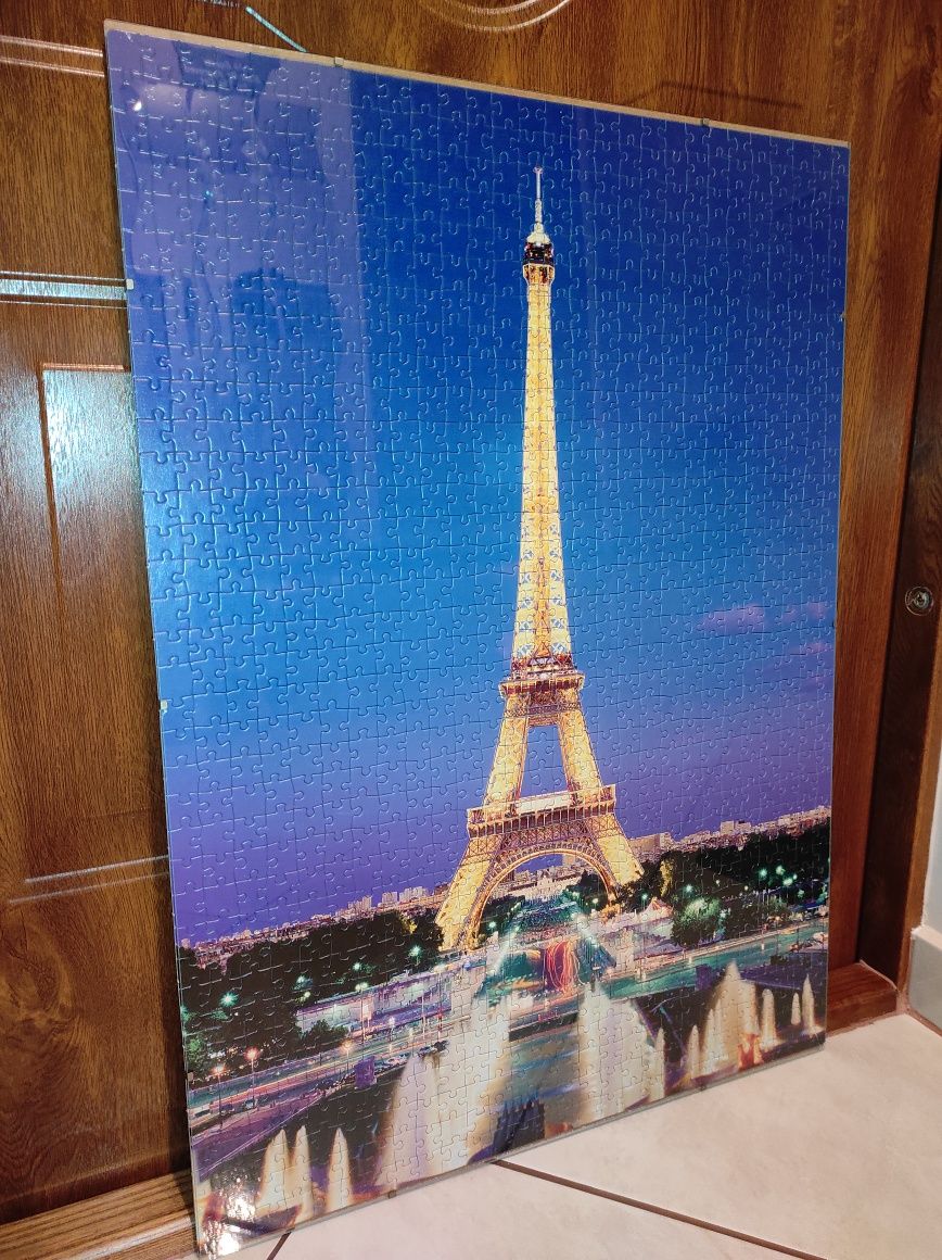 Obraz w antyramie z 1000 puzzli, wieża Eiffla