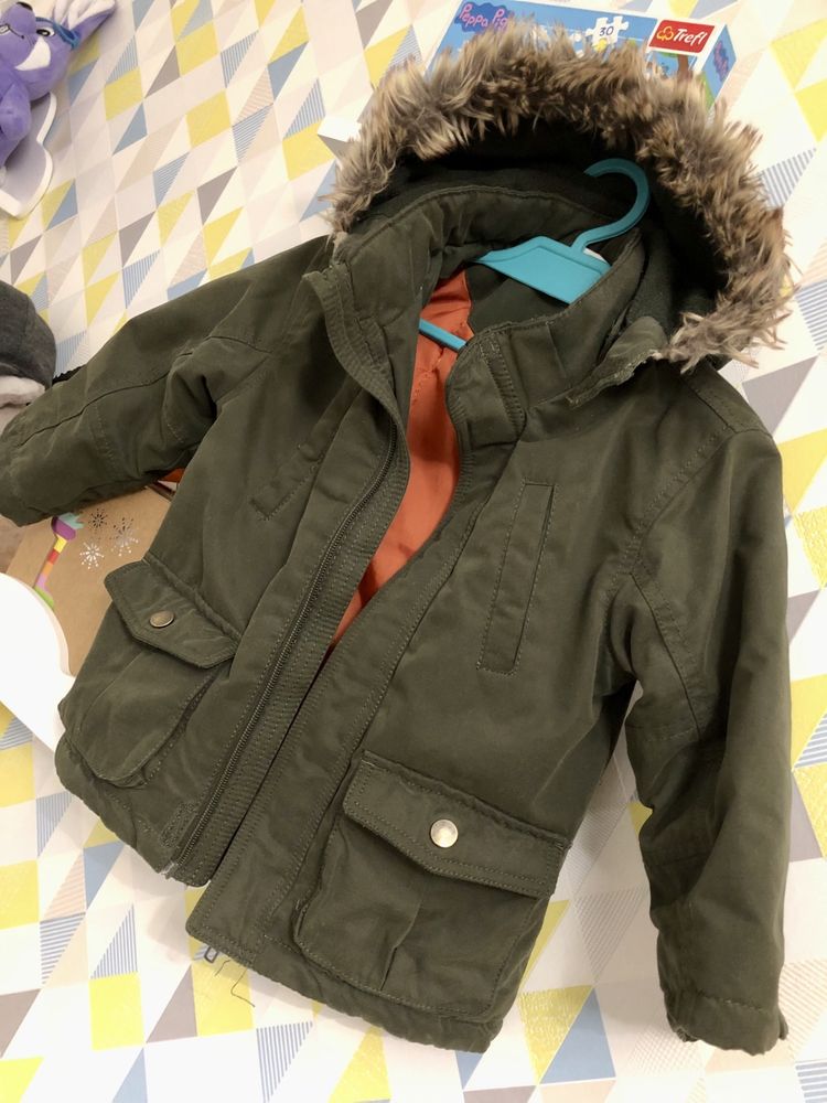 Kurtka zimowa, parka, H&M r. 86 super stan!
