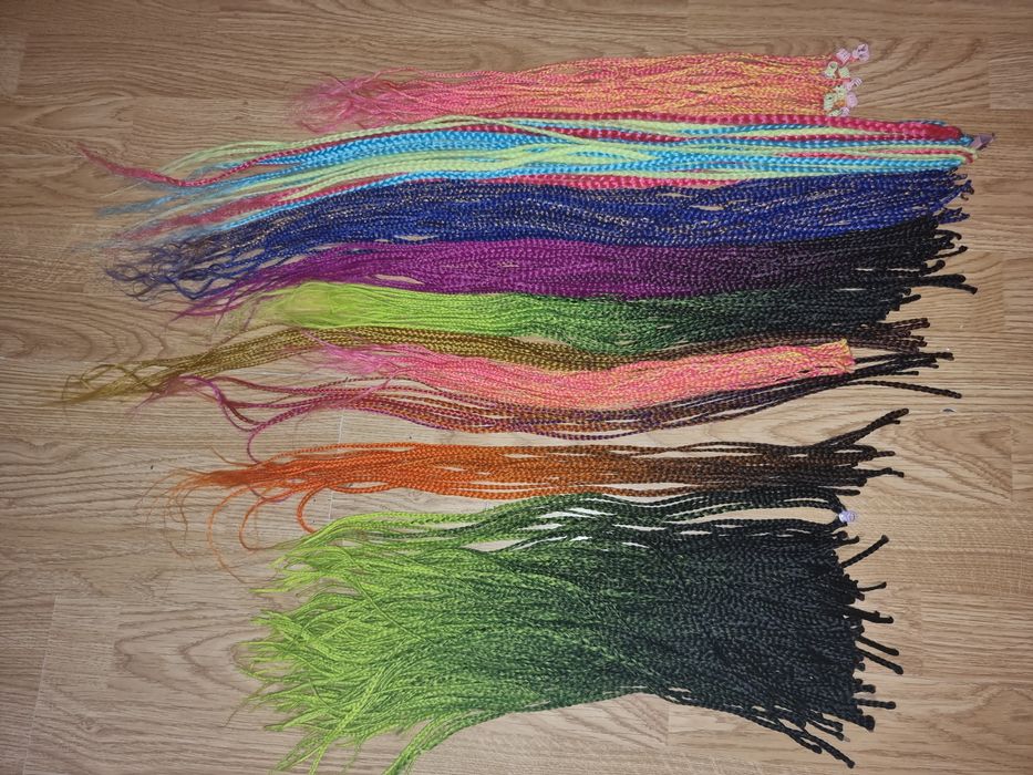Warkoczyki kolorowe