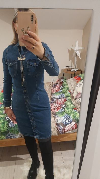 Jeans sukienka XS,S