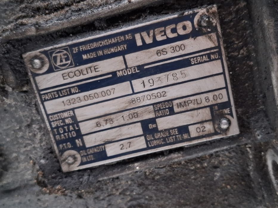 Skrzynia biegów IVECO DAILY 2.8 6S300 JTD HPI