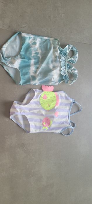 Stroje kąpielowe 2 sztuki falbanki h&m dziewczęce 92
