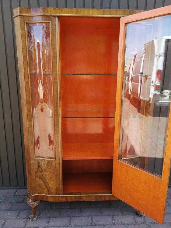 Witryna Biblioteka Serwantka ART-DECO Orzech Stara Antyk Okazja.