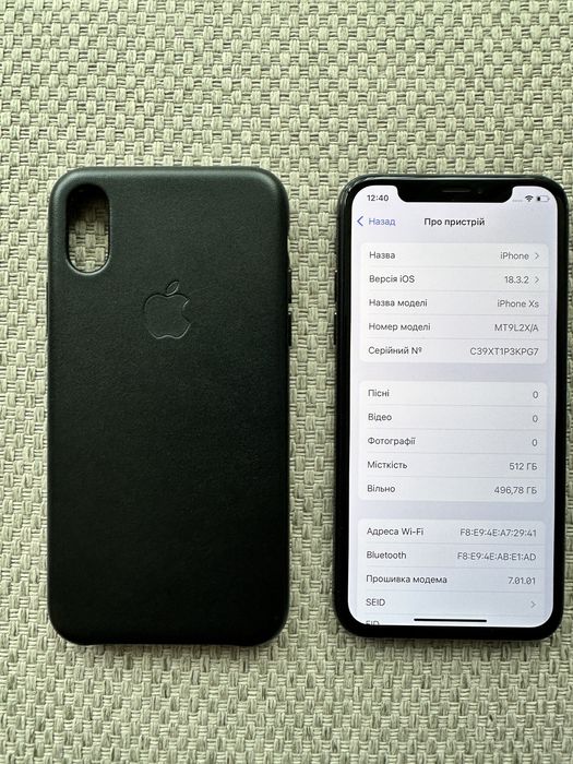 Ідеал! Apple Iphone XS 512GB black Neverlock Батарея 100%