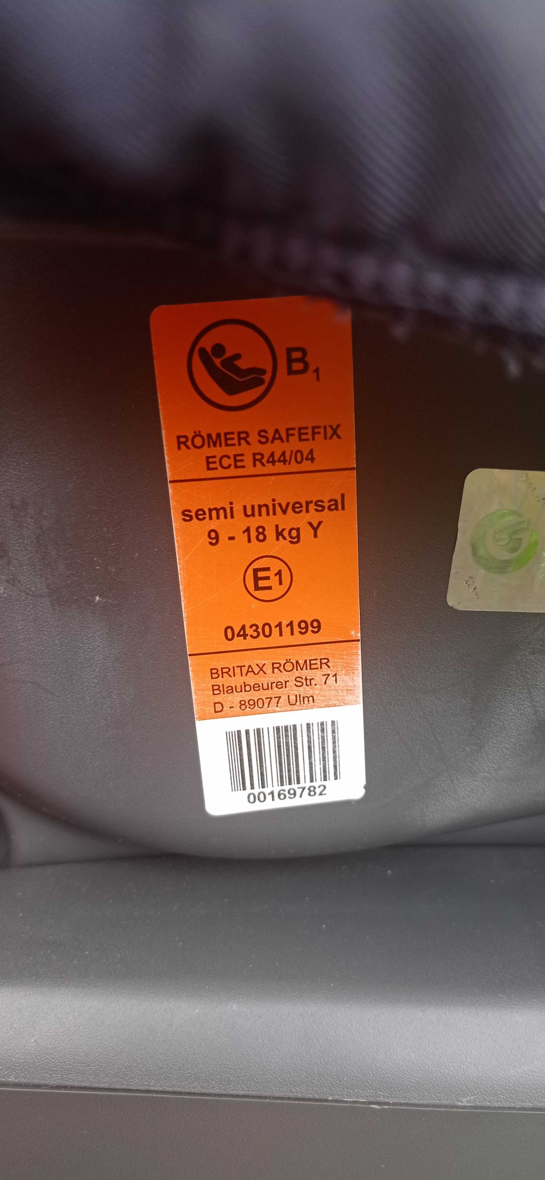 Fotelik samochodowy 9-18 kg Britax Romer Safefix Plus Smart -