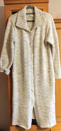Długi sweter/ płaszcz beżowy roz. L-XL