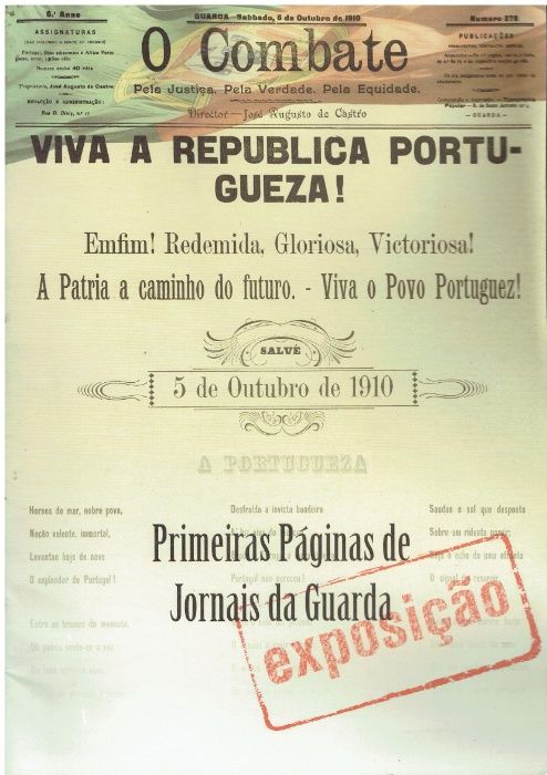 3078-Viva a República Portugueza-Primeiras páginas dos jornais da Gua