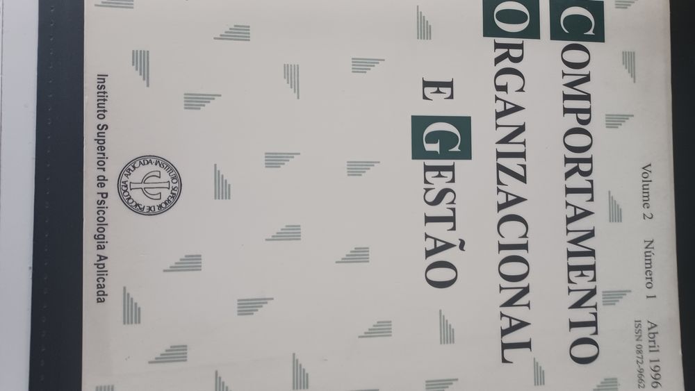 Livros "Comportamento Organizacional e Gestão" V. 1 e 2, N° 1 e 2