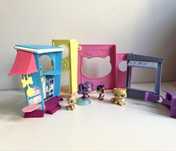 Lps littlest pet shop zestaw kot pers piesek vintage kawiarnia ptak