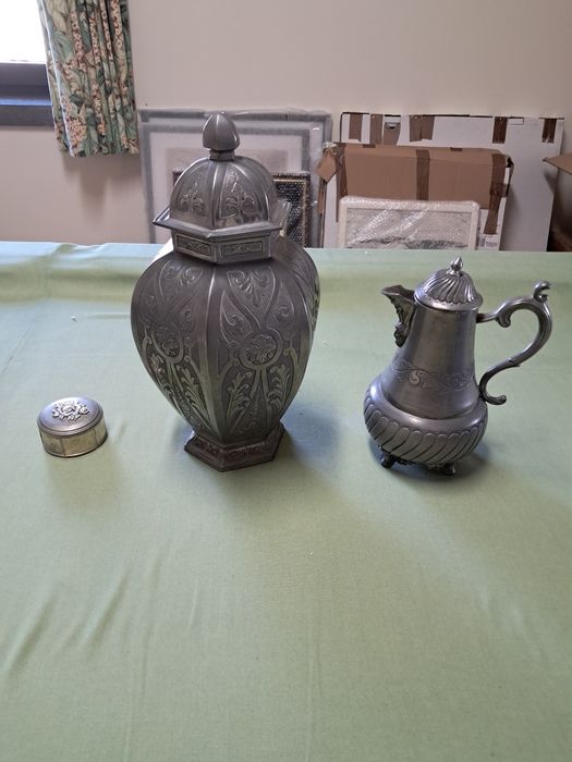 3 peças  de estanho