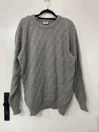 Sweter wełniany, męski. Szary, XL