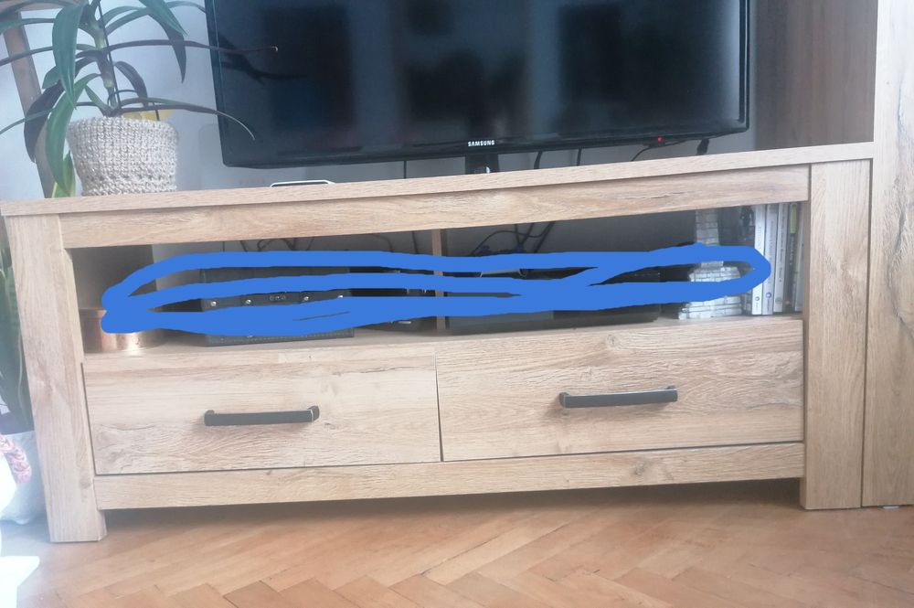 Regał RTV dąb aristan.