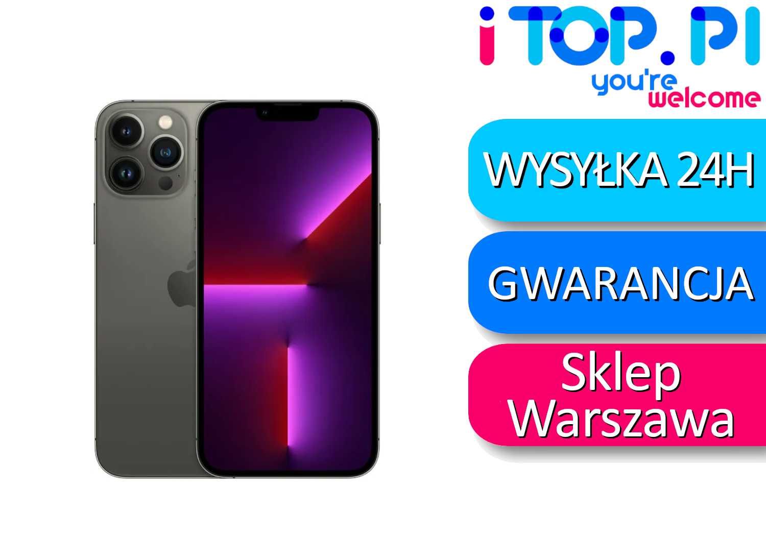 iPhone 13 Pro Max 128gb Grafitowy BATERIA 100% Sklep Wawa Gwar 12 msc
