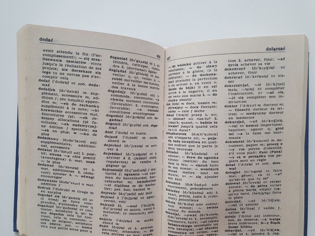 Słownik francusko-polski polsko-francuski Wiedza Powszechna 1984