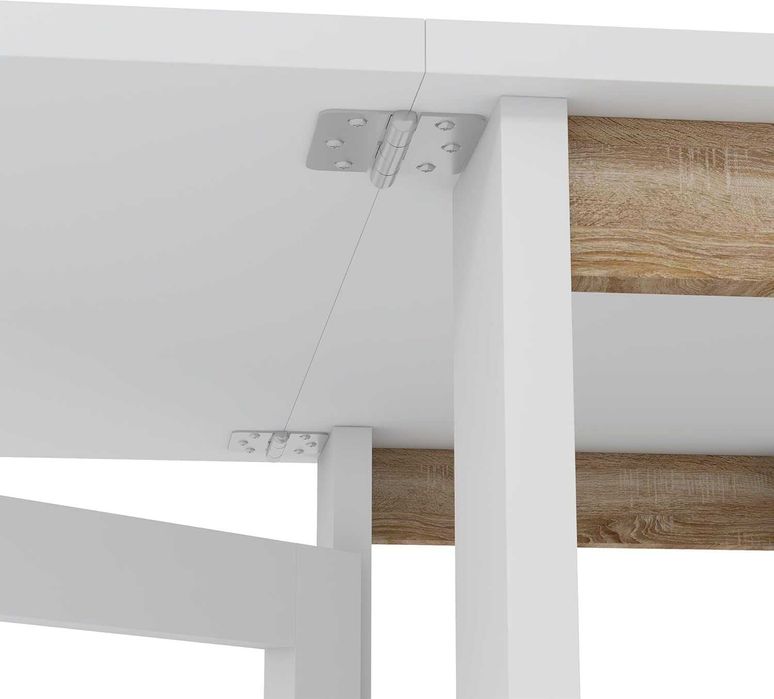 Mesa extensível dobrável com rodas cozinha sala de jantar 120x60x75 cm