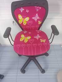 Krzesło obrotowe fotelik dla dziewczynki