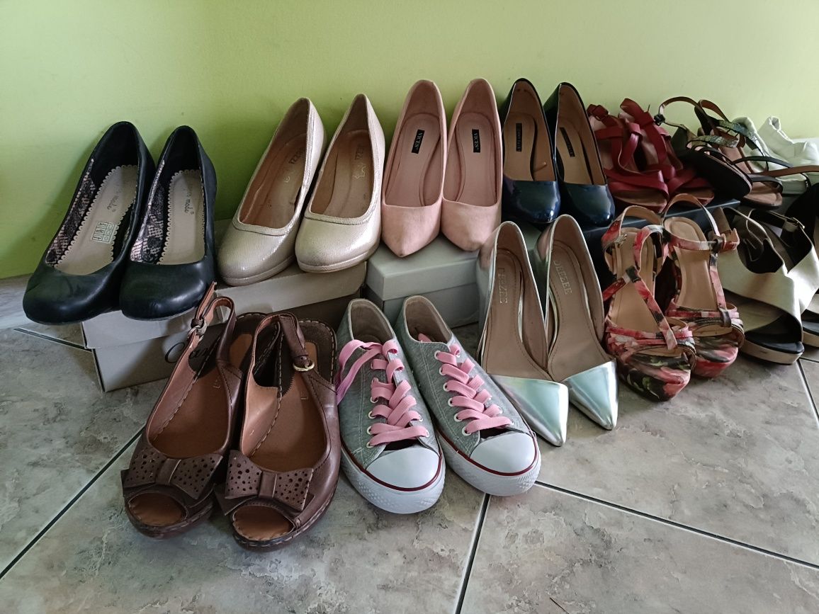 Buty damskie szpilki sandały płaskie 38