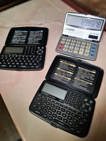 Калькулятор Casio CA-250 и Записные Книжки Citizwn RX-2700 RX-3400