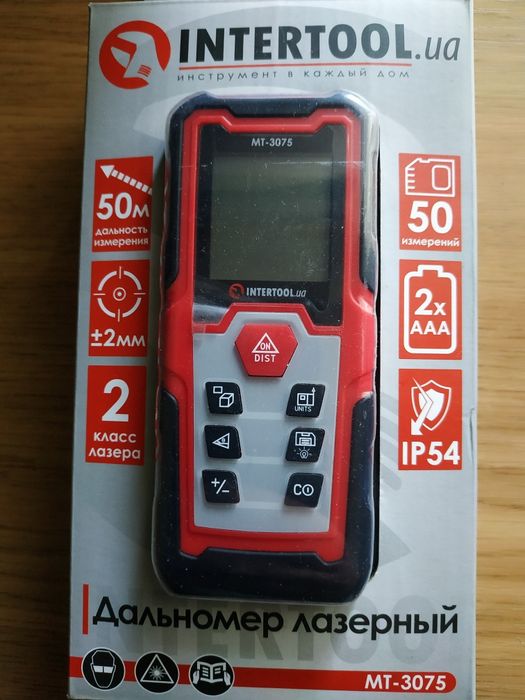 Дальномер лазерный INTERTOOL мт-3075 50м.