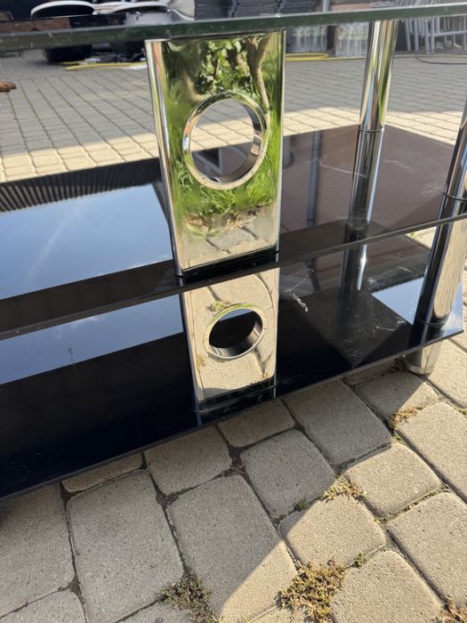 Стіл під телевізор тумба під TV скляна тумба