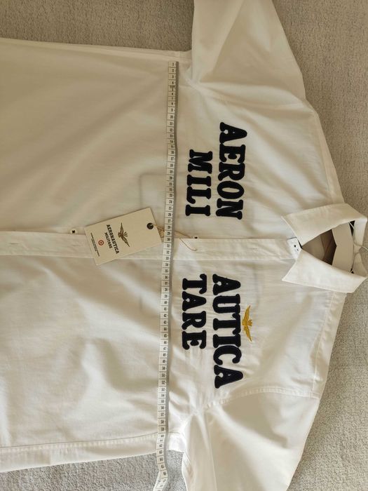 Koszula NOWA aeronautica militare biała wyszywana haftowana