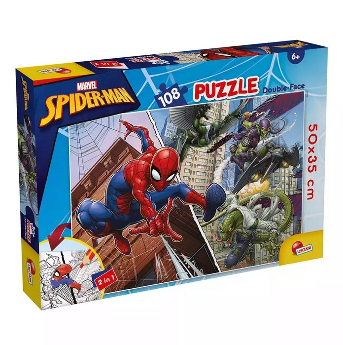 Puzzle dwustronne 108 Marvel Spiderman. Lisciani