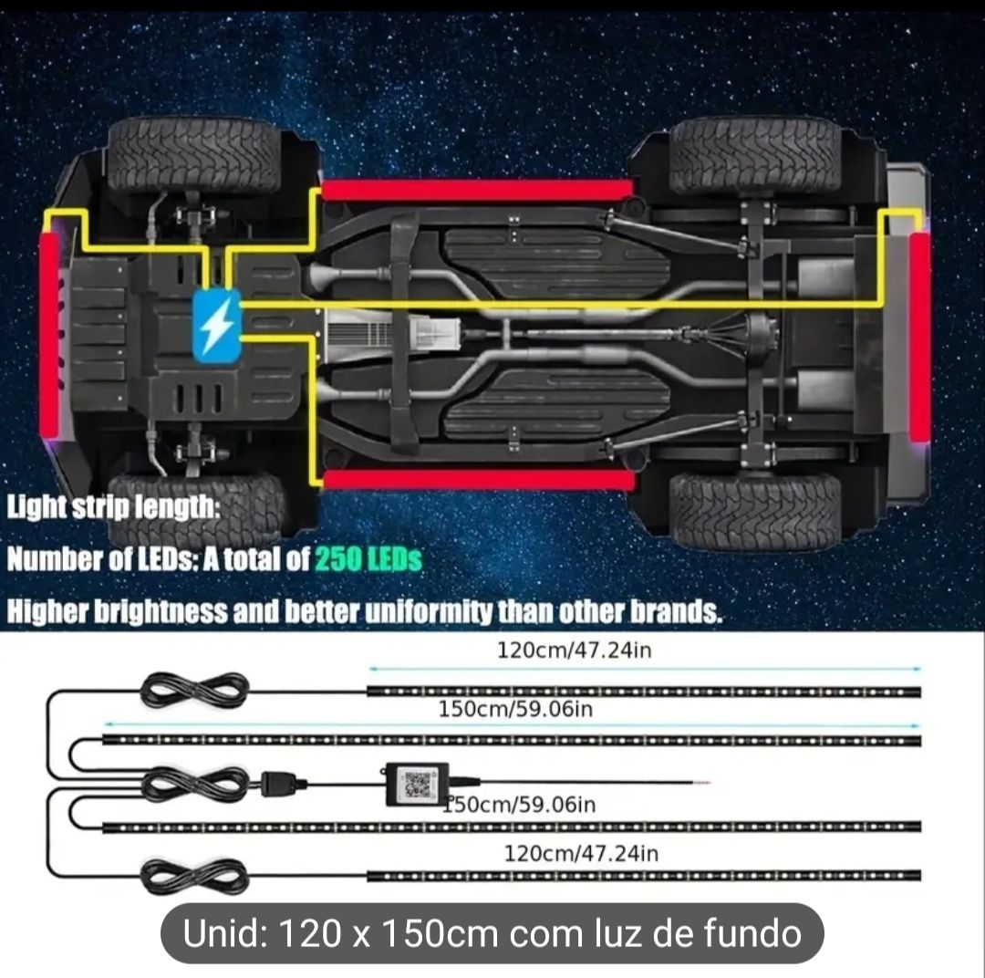 Vendo luz para debaixo do carro