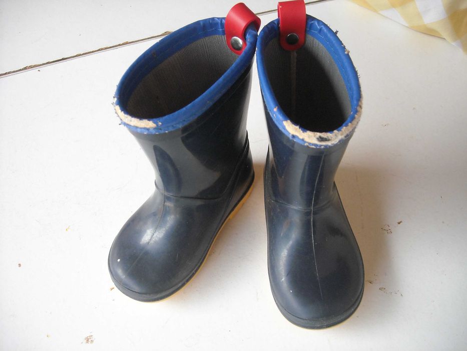 Conjunto casaco e galochas