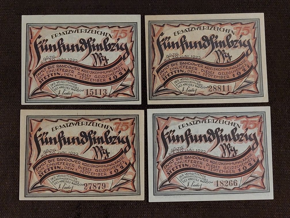 Notgeld pieniądz zastępczy Miejscowość Szczecin, Stettin 1921r banknot