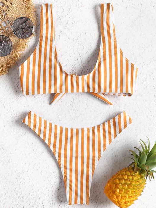 Жіночий смугастий купальник