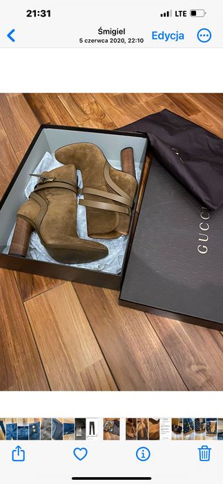 Gucci buty zamszowe