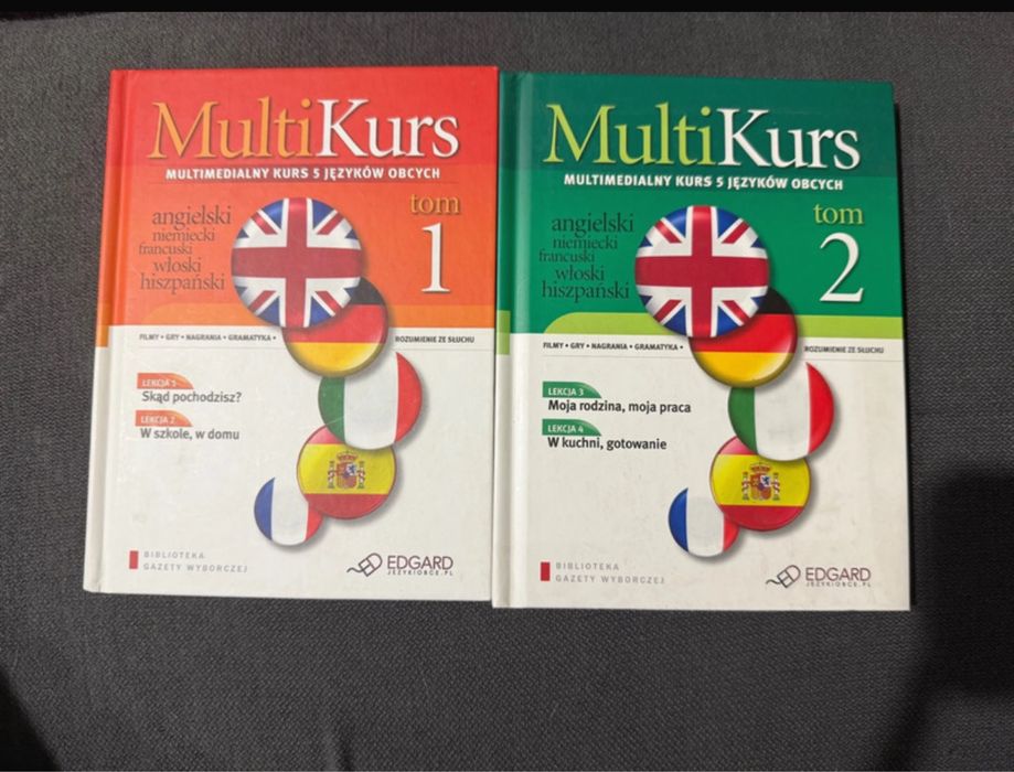MultiKurs multimedialny kurs 5 języków obcych 2 tomy CD
