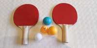 2 raquetes ping pong