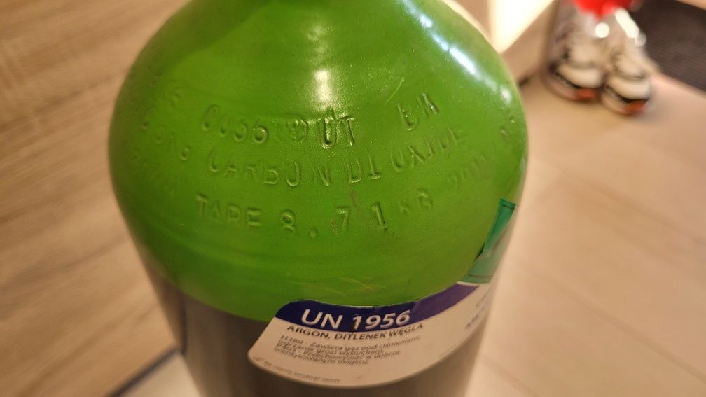 Pusta butla mieszanka mix argon + co2 6,7l.