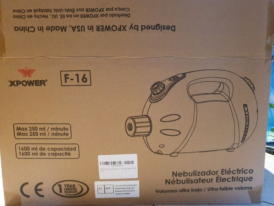 Zamgławiacz opryskiwacz ULV X-Power F16 nowy na komary, pluskwy