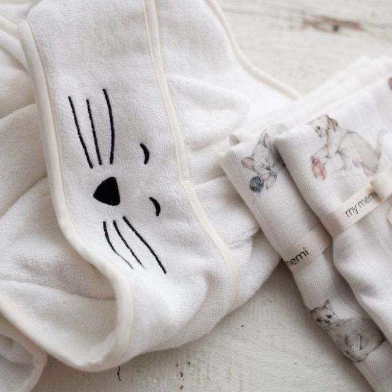 Bambusowy ręcznik cat beige - My Memi