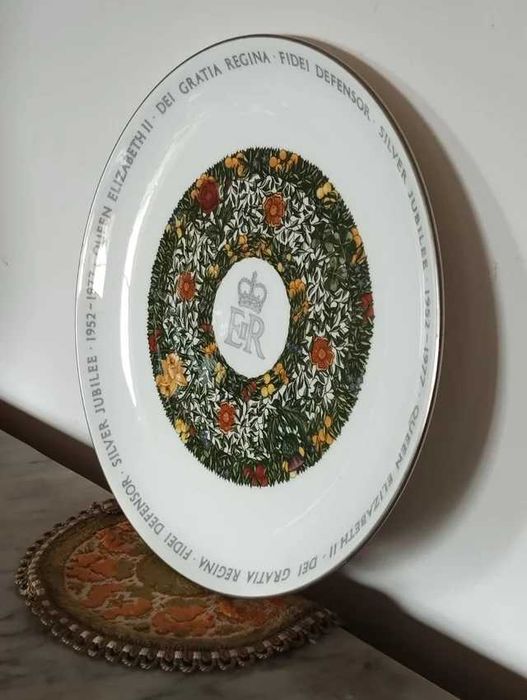 Prato Jubileu 1977 Rainha Elizabeth II