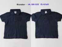110 116 POLO T-shirt granatowy Bluzka Kołnierzyk - MUNDUREK do szkoły