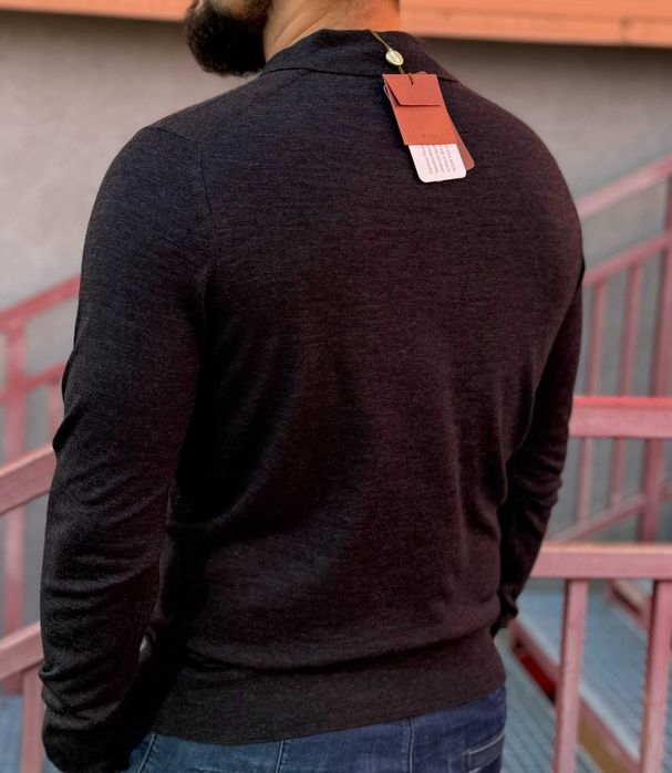 Чоловічі брендові поло з довгим рукавом