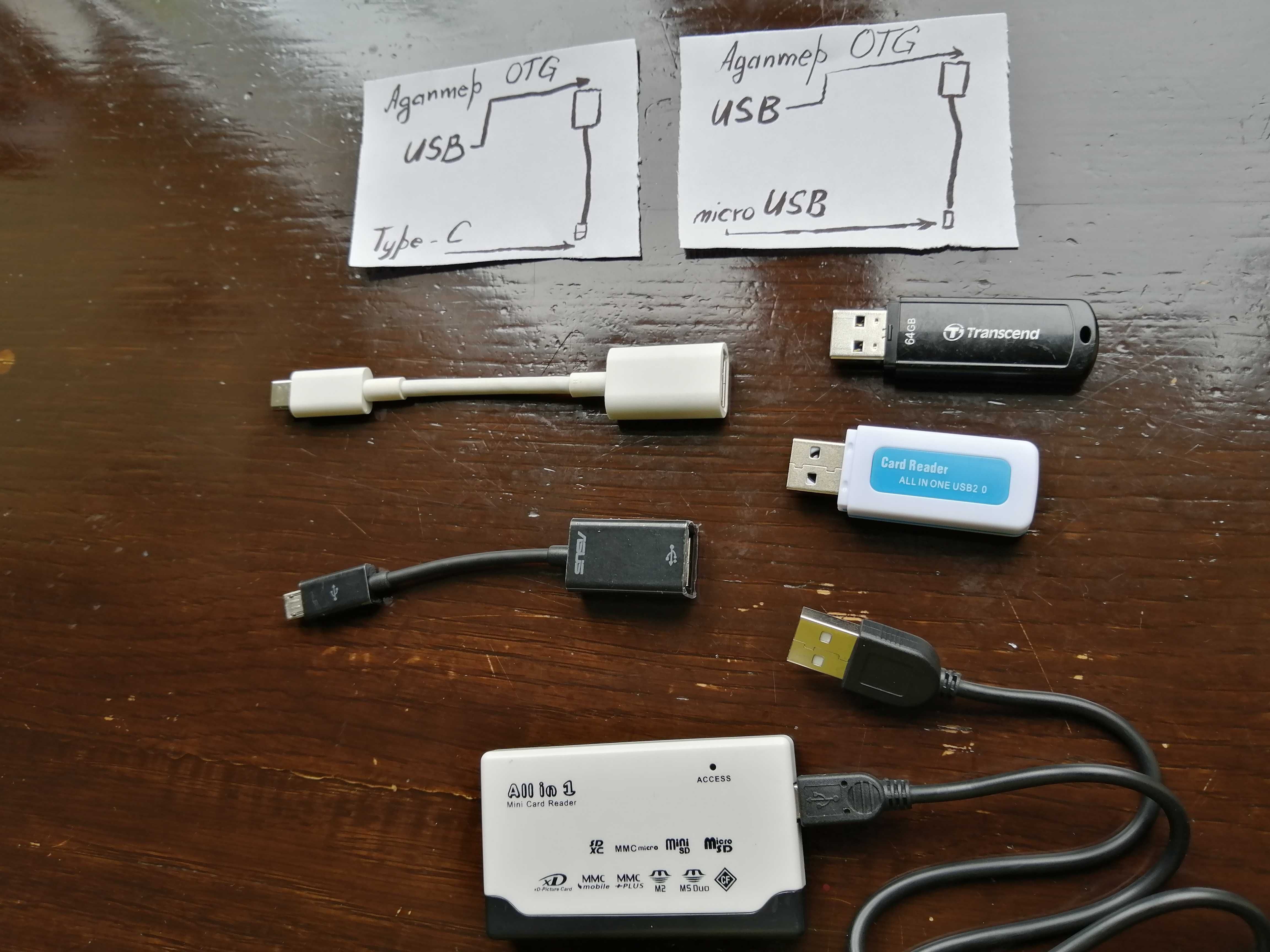 Адаптер перехідник OTG на наушники 3.5 Type C micro USB