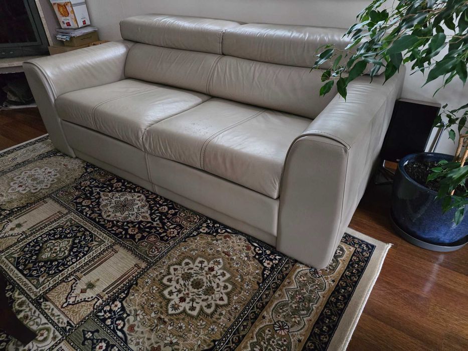 Kanapa skórzana 3-osobowa funkcyjna